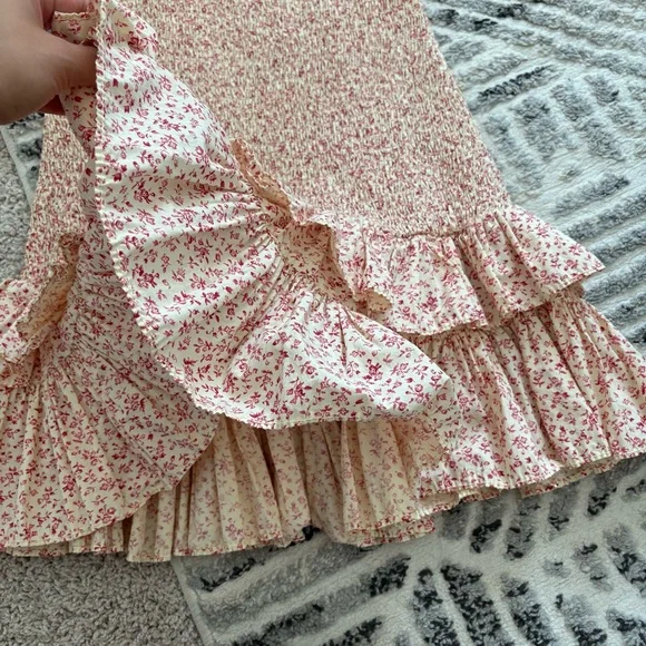 ByTiMo smocked floral puff sleeve dress size M - Picture 9 of 11